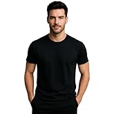 Plain Round Neck Loose Fit Cotton Elastane T-Shirt for Men – Soft, Breathable, Durable Casual Regular Wear