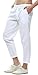 Chouyatou Men's Casual Drawstring Straight Fit Beach Linen Capri Pants