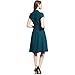 Shengdilu Women's Vintage Retro Ball Gown 1940s Flared Dress Swing Skaters