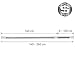 Tatkraft Oscar Extendable Telescopic Shower Curtain Tension Rod, Stainless Steel, 55