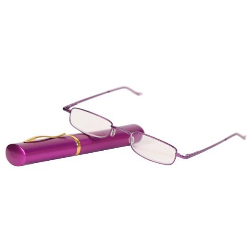 LILAC FRAMED READING GLASSES +2.75 DIOPTRE SLIM WITH CASE Pairs by Classic Readers