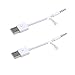 Stouch Compatible for iPod Shuffle Cable, 2 Pack 3.5mm Jack/Plug to USB USB Power Charger Sync Data Transfer Cable for iPod Shuffle 3rd 4th MP3/MP4