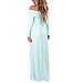 Women's Cowl Neck and Over The Shoulder Ruched Maternity and Nursing Dress by Mother Bee - Made in USA (Medium, Mint Green)
