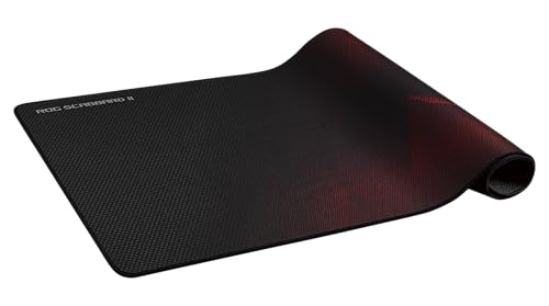 ASUS ROG Scabbard II Extended Gaming Mouse Pad – 35.4” x 15.7” (Extended/XXL Size), Black, Smooth Glide Surface, Water/Oil/Dust-Resistant, Anti-Fray Edges, Non-Slip Base