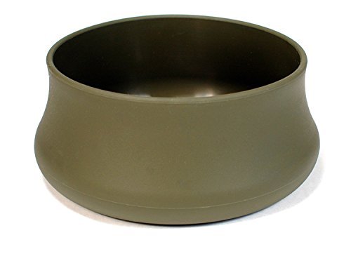 Squishy dog bowl 32 oz hunter green silicone pet bowl