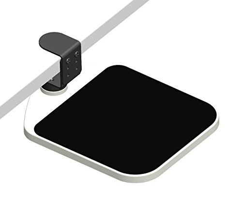 SKYZONAL Ergonomic Mouse Pad with Wrist Rest Under Desk Mouse Platform 360° Rotating (White)