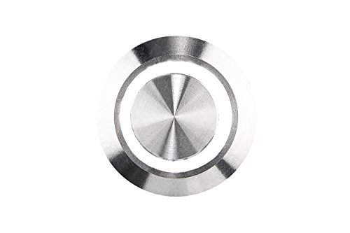 HUBER Stainless Steel LED Bell Push - Doorbell Button - Stainless Steel House Doorbell - Bell Switch, Bell Light Colour Cool White, IP65, Round