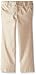 French Toast Little Girls' Adjustable Waist Flat Front Bootcut Pant, Khaki, 6X