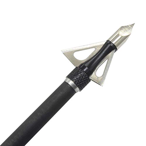 image for Maifield Archery Broadheads 100 Grain Bowhunting Arrow Head 3 Fixed Bl