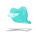 Smilo Newborn Baby Pacifier - 3 Pack of Orthodontic Pacifiers for Babies from 0-2 Months - Expands to Support The Palate During Soothing - BPA-Free - Aqua