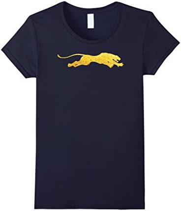Womens Gold Glitter JAGUAR T-Shirt For JAGUAR lover Medium Navy