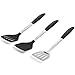 Daily Kitchen Spatula Set Heat Resistant Silicone and Stainless Steel - Turner Spatulas Rubber Grip - Flexible Silicone Spatulas for Cooking and Grilling - Pancake Turners, Egg Flippers - 3-Piece Set