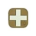 VANQUEST 1-Inch Medical Cross 'Super-Lumen' Glow-in-The-Dark Patch (Coyote Tan)
