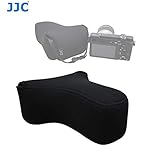 JJC Black Ultra Light Neoprene Camera Case for Sony a6500 a6400 a6300 a6000 a5100 w/55-210mm Lens, Case for Fuji X-T10 X-T20 X-T10 W/ 55-200mm Lens, Elastic, Water Resistant
