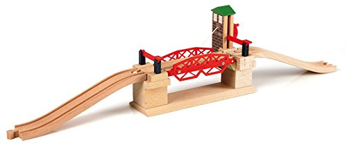 BRIO World Lifting Bridge - Moveable Wooden Train Accessory - FSC-Certified - Compatible with All BRIO Railway Sets - Includes 1 Lift & 2 Tracks - Creative Fun & Development - Kids Ages 3 & Up