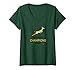 Womens South Africa Rugby Jersey Springboks Gift Boks V-Neck T-Shirt