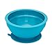 brinware 2 Piece Glass and Silicone Suction Bowls, Blue Green
