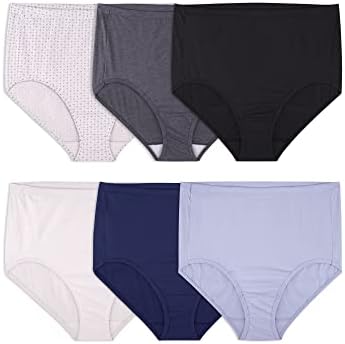 Fruit Of The Loom Women's 6 3 Bonus Pack Solid White Brief Panties