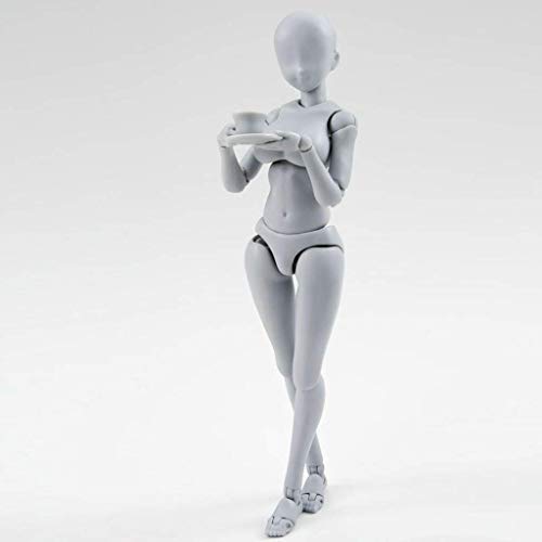 Artists Sketch Movable Limb Action Figure Model,Flexible Body Human Mannequin Kit,Articulated Kids Student Assemble Painting Toy,with Display Base and Pose Parts~About 13-15cm ({type=string, value=A}) - Thumbnail 3