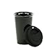 Simply Green Solutions Eco 11-Ounce Ceramic Double Wall Thermal Coffee Tumbler w/Silicone Lid - Black