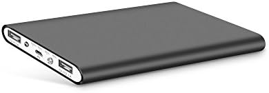 M20000 Power Bank Ultra Slim External Battery with 2 USB Ports Portable Charger Pack for iPhoneX 8 7 6s 6 Plus, iPad, Samsung Galaxy and More(Gray)