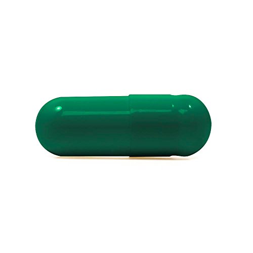 Capsuline Colored Gelatin Empty Capsules Size 00 Green/Green 1000 Count