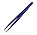 Stainless Steel Tweezers for Eye Brows - High Precision Splinter for Ingrown Facial Hair, Blackheads, Ticks & Nose Hair - Beauty Tools for Hair Removal Blue by OceanPure