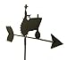 EDMBG Weather Vane Farm Tractor 6 Feet Tall Black Garden Mount Yard Decor