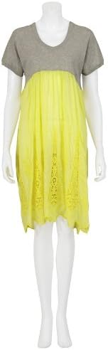 Amazon Co Jp ズッカ Zucca ドッキングレース ワンピース Yellow 06 M 服 ファッション小物