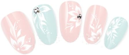 Ottery Nail Stickers White Floral Flower Nail Tattoo Water Transfer Decals Nail Tips Nail Decoration