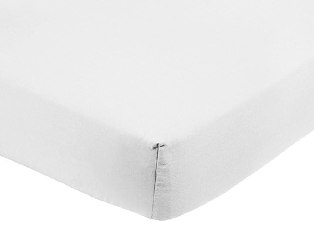 Organic Cotton Fitted Sheet (White, 90_x_200_cm)