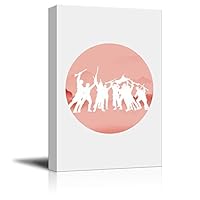 Canvas Wall Art Circular Pattern Landscape Canvas Prints Home Artwork Decoration for Living Room,Bedroom - 12x18 inches