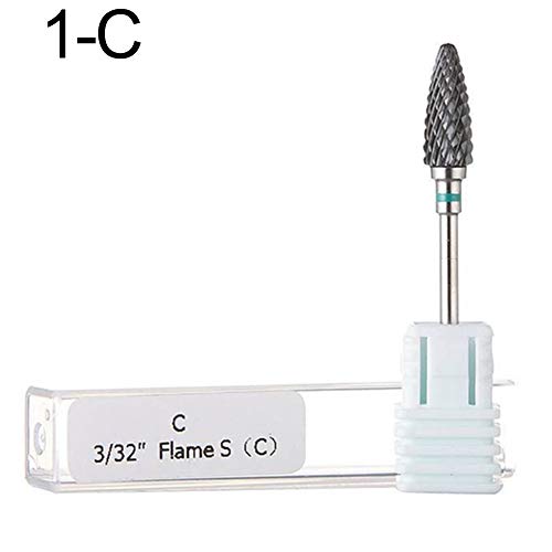 Nail Care & Polish Bullet Corn Head Ceramic Nail Art Grinding Drill Burr Bit Electric Manicure Tool Nail oil Dead Skin Removing, Easy to Use, Durable - C# Bullet