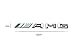 YIKA Original Size Car Logo Silve Badge Decal Emblem Car Sticker for Mercedes Benz AMG Sticker 4MATIC Rear Marker ... (3D- AMG)
