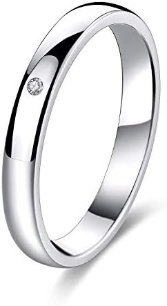 EAMTI 2mm 4mm 6mm 925 Sterling Silver Ring High Polish Plain Dome Wedding Band Comfort Fit Size 4-12