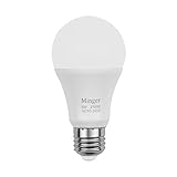 Dusk to dawn Lights Bulb, MINGER 5W Smart Automatic LED Bulbs with Auto on/off, Indoor / Outdoor Lighting Lamp for Porch, Hallway, Patio, Garage (E26/E27, 450lumen, Warm White)