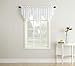 No. 918 Erica Crushed Voile Ascot Beaded Sheer Rod Pocket Curtain Valance