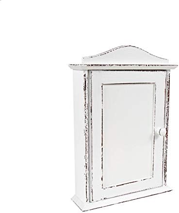 MadeForHome White Wooden key Box storage cabinet - Shabby Chic Key Holder