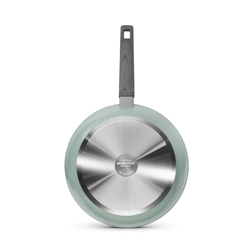 JadeCook Sartén Antiadherente de 26cm, Jade Essentials Mango Soft Touch Tipo Madera, Recubrimiento Cerámico de 2 Capas con Polvo de Jade