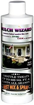 Mulch Wizard Premium Lawn & Garden 600- 700 Sq Ft Mulch Dye Color Concentrate (1, Black Forest)