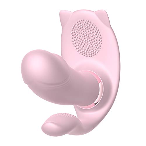 Meimei367 Wearable Heating Butterfly Vib Remote Control Toy For Women - Water-proof, 9-speeds, USB Charge, Pink Party Supply