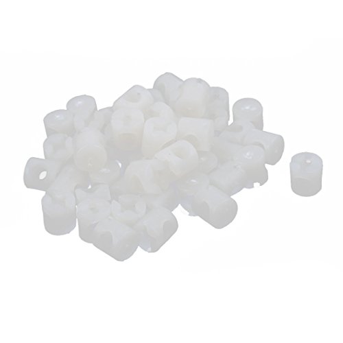 Click Here to See More Images uxcell 10mmx10mm 4mm Hole Cross Barrel Furniture Hammer Connector Nut White 50pcs