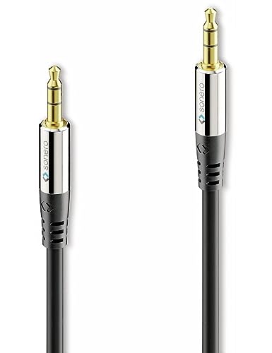Sonero® Premium 3.5 mm Jack Audio Cable 1.50 m Gold-Plated Contacts Black