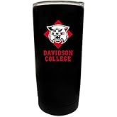 Davidson College Black Insulated Stainless Steel Tumbler Glossy brushed finish Officially Licensed Collegiate Product