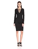 Pam & Gela Women's Lace Up Ruched Dress