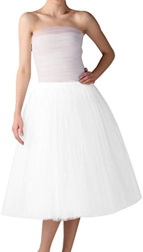 Twinklady Tulle Skirt for Women A Line Knee Length Party Prom Skirt