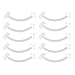 CrazyPiercing 10PCS 14G Clear Flexible Navel Piercing Belly Ring Retainers Rubber O Rings Jewelry