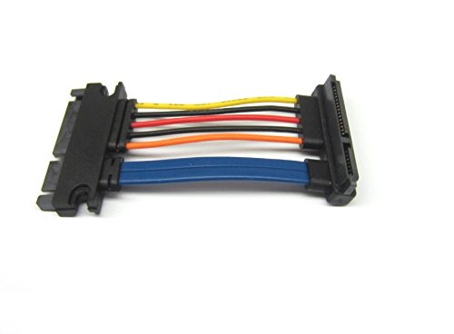 22 Pin SATA Male to Female Left Angle 2 inches