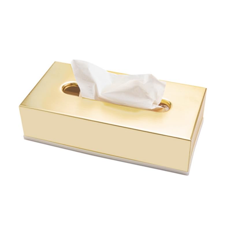Metal Tissue Box Rectangular Stainless Steel Napkin Holder Container Tissue Storage Box Simple Nordic Style Home Decoration Restaurant Decoration Gold