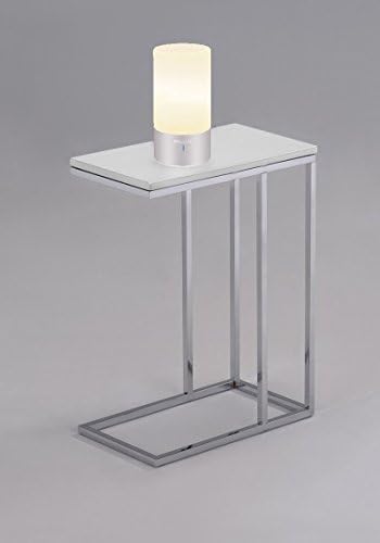 Modern Night Stand Bedside Table, Side / End Table / Coffee Table, Silver Metal Finish